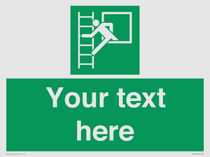 Custom Emergency Escape Ladder Sign